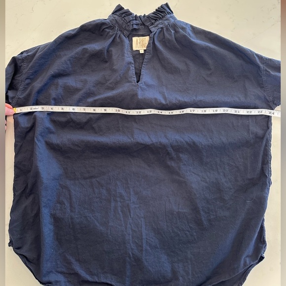 A Shirt Thing Women's Cotton Penelope Top Midnight Navy Size Small Ret $248 - Picture 10 of 11